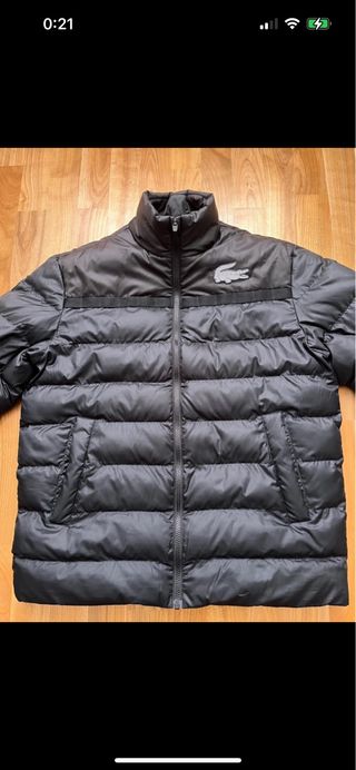 Chaqueta acolchada Lacoste negra