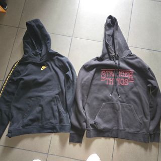Lote 2 Sudaderas Nike 14 años y Stranger Things