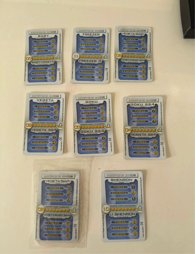 Set schede Dragon Ball GT Olografiche Vintage