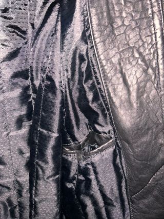 Cazadora cuero vintage negra