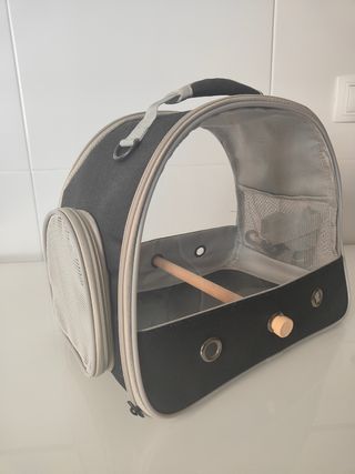 Transportín para pájaros transparente