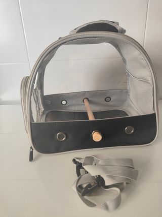 Transportín para pájaros transparente