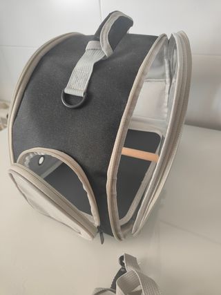 Transportín para pájaros transparente