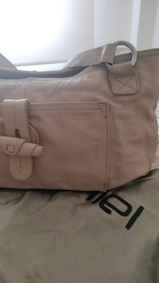 Bolso de piel Garniel beige