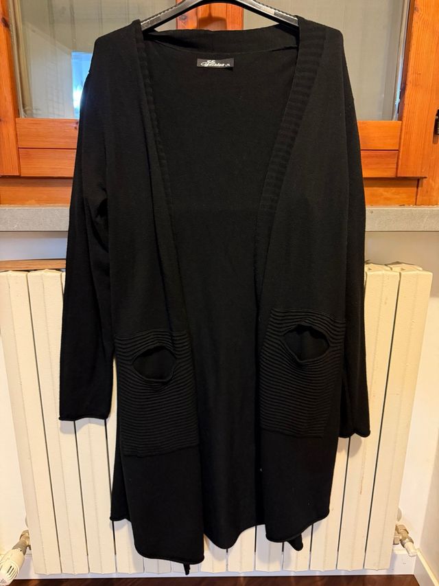 Cardigan nero lungo taglia L