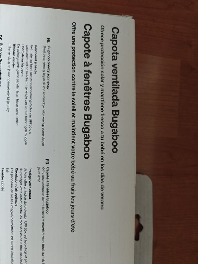 Capota Bugaboo Seaside Blue ventilada nueva