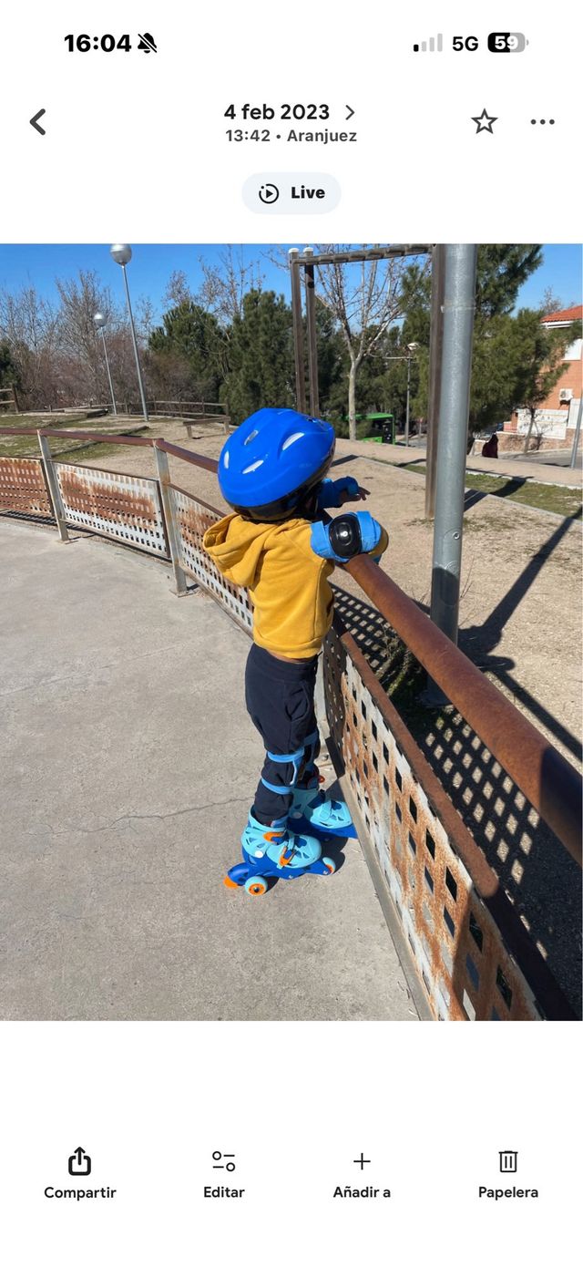 Patines 3 ruedas ajustables azul/naranja
