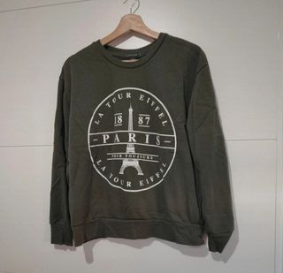Sudadera Primark verde militar Talla S