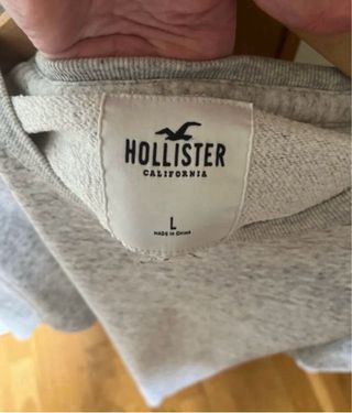 Sudadera Hollister Gris Talla L