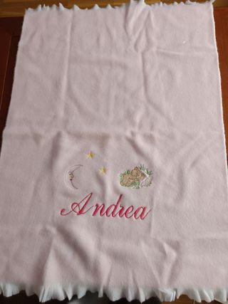 Manta de bebé personalizada con nombre