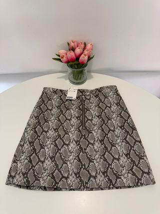 Falda H&M Estampado Serpiente Talla 38