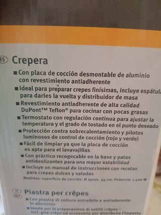 Crepera Silver Crest 1400W 34cm