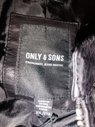 Cazadora Biker Polipiel Hombre XXL ONLY & SONS