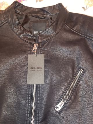 Cazadora Biker Polipiel Hombre XXL ONLY & SONS