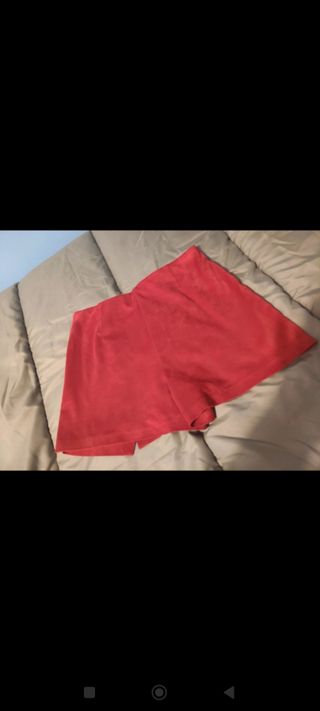 Falda pantalón Zara roja
