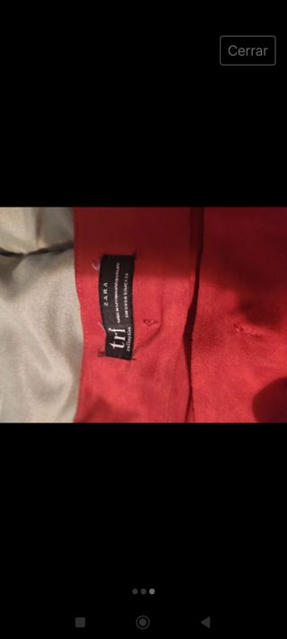 Falda pantalón Zara roja