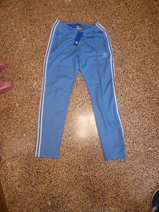 Pantalón Adidas Beckenbauer Azul Claro Nuevo