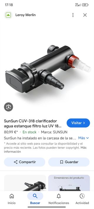 Filtro UVc-Lampe CUV-318 WilTec