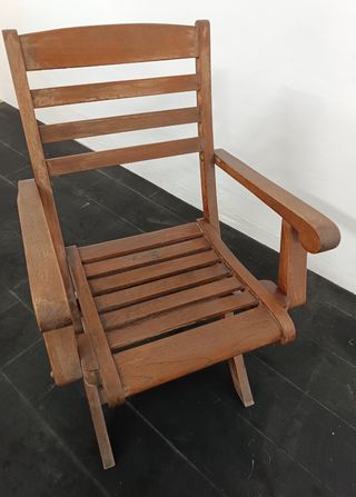 Poltrona pieghevole in teak per uso esterno