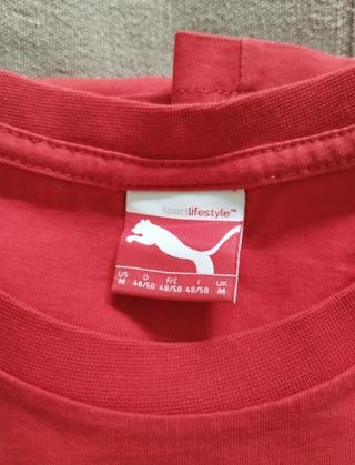Camiseta Puma Roja Logo Grande