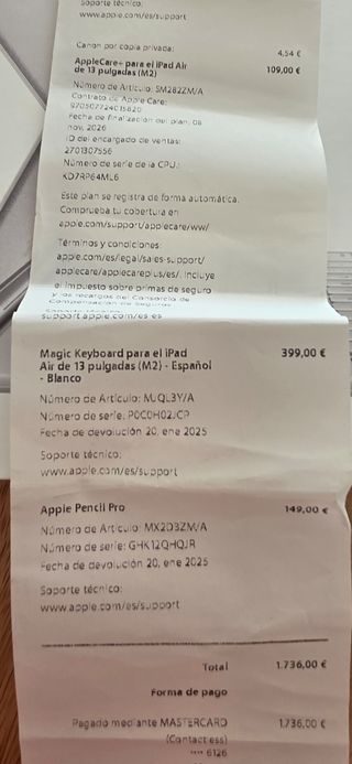 Vendo iPad Air de 13 pulgadas (M2) – 256 GB – 