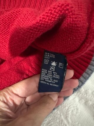 Jersey Tommy Hilfiger Rojo con Parches