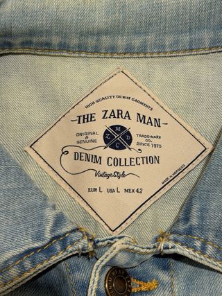 Chaqueta vaquera Zara Man Talla L