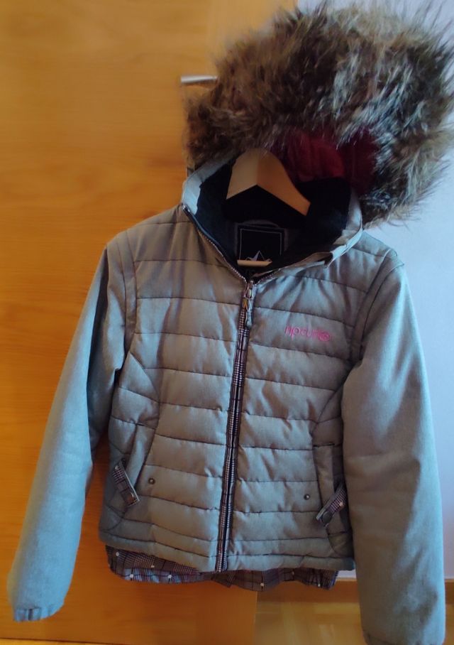 Chaqueta Rip Curl chica gris y rosa