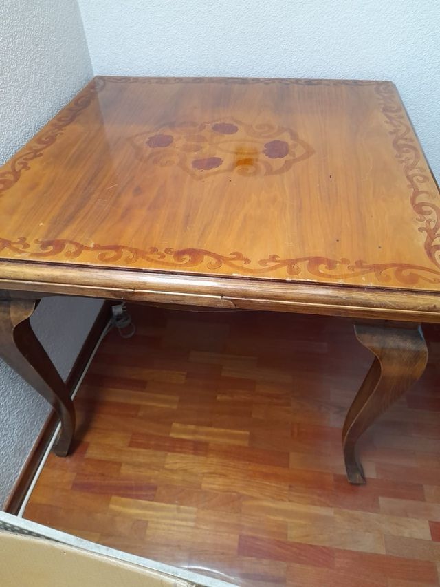 Mesa comedor extensible vintage madera maciza