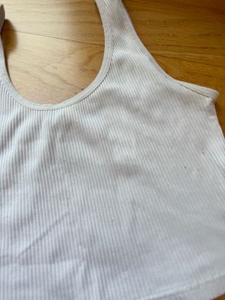 Top ajustado de tirantes blanco