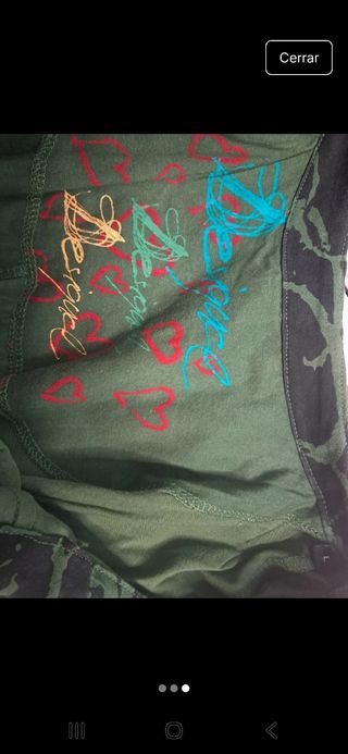 Vestido estampado verde y negro