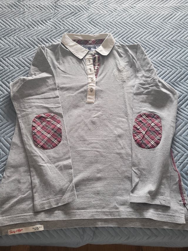 Camiseta/polo Tommy Hilfiger Gris Talla L mujer.