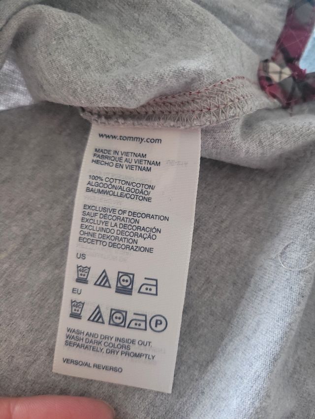 Camiseta/polo Tommy Hilfiger Gris Talla L mujer.