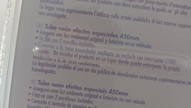 Luz Neón Tuning Coche 12V Azul