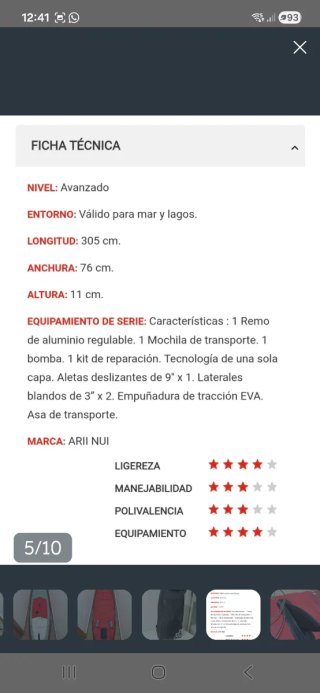 Tabla Paddle Surf ARI NUI