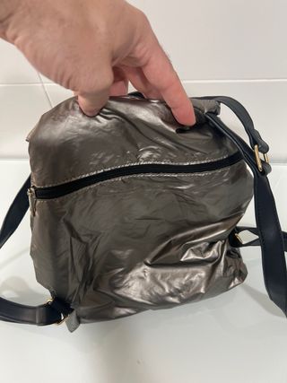 Mochila acolchada de seguridad, con cremallera