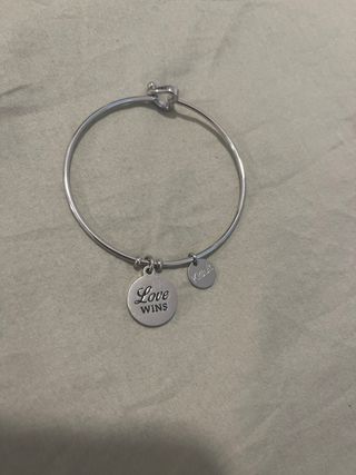 Pulsera Corazón Arcoíris LGTBI+ Plata