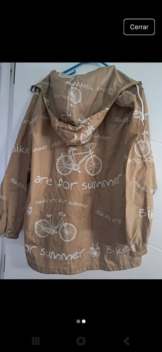 Cortavientos chubasquero estampado bicicletas