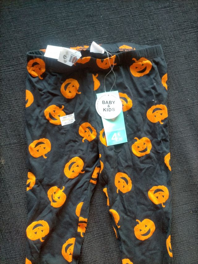 Leggings de calabaza para Halloween Talla 4 años