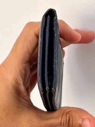 Prada Saffiano Leather Card Holder – Navy Blue