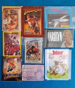 80 sobres cromos 70s, 80s, 90s