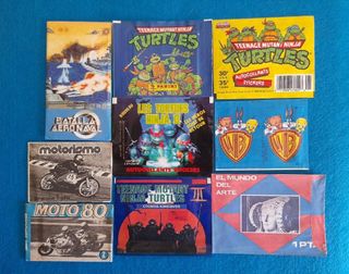 80 sobres cromos 70s, 80s, 90s