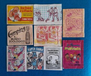 80 sobres cromos 70s, 80s, 90s