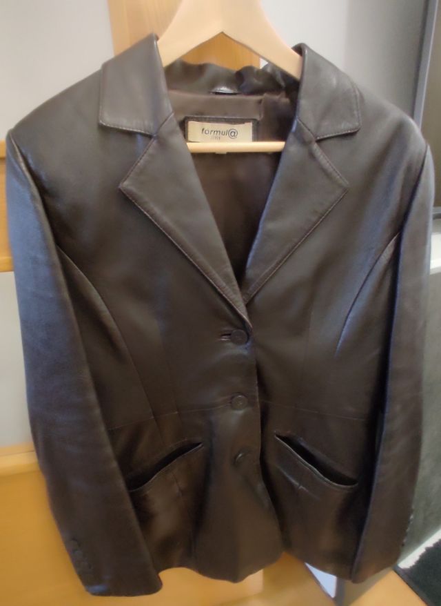 Chaqueta de cuero mujer Marrón formu@ jeans