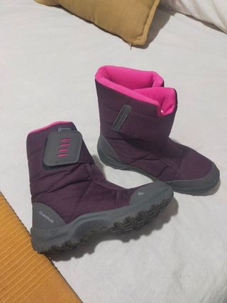 Botas de nieve Quechua mujer o niña rosa y morado