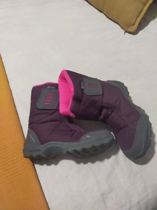 Botas de nieve Quechua mujer o niña rosa y morado