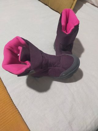 Botas de nieve Quechua mujer o niña rosa y morado