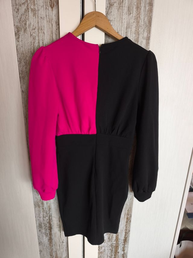 Vestido Shein dos tonos mangas farol Talla XS