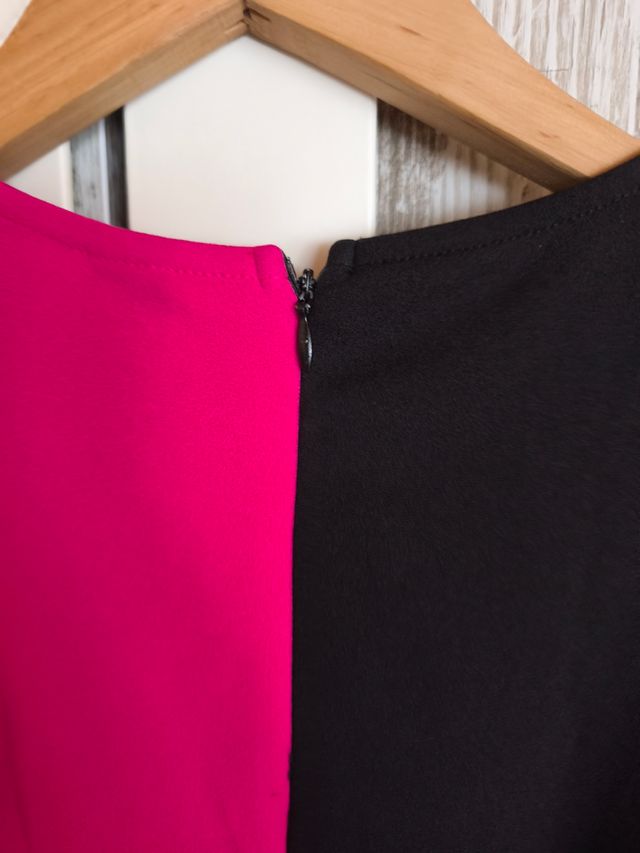 Vestido Shein dos tonos mangas farol Talla XS