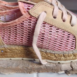 Alpargatas Vidorreta Beige y Rosa Talla 37